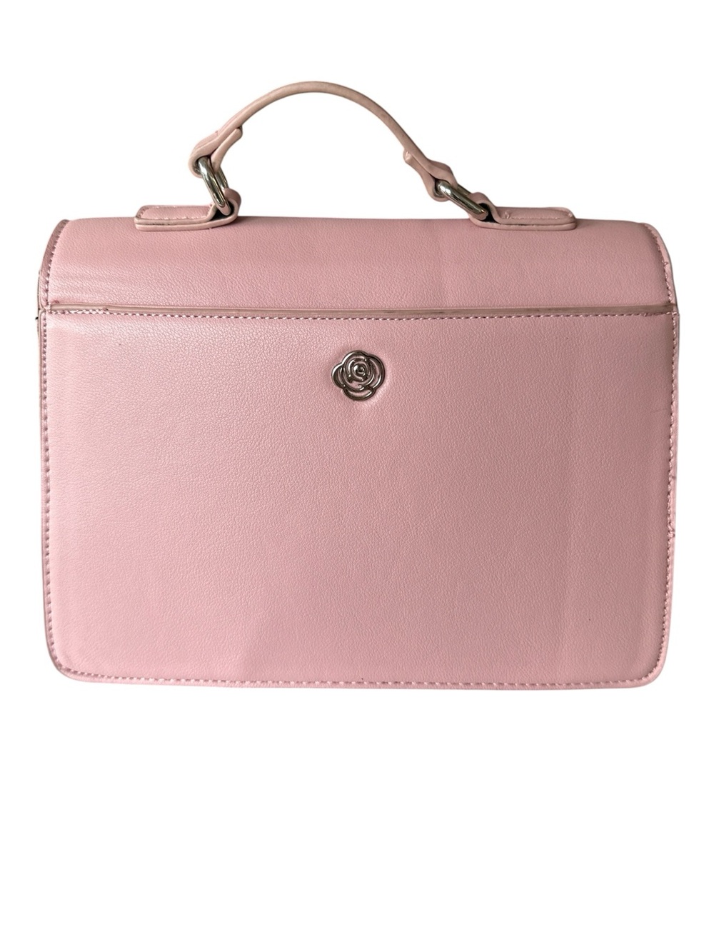 Carlos by Carlos Santana Pink Structured Satchel Handbag with Colorful Flowers - Picture 7 of 8